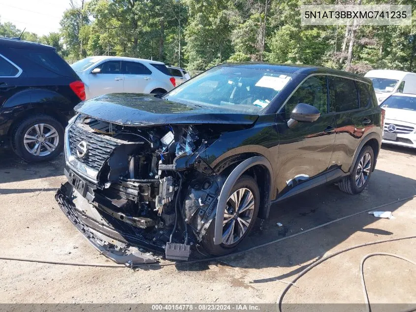 2021 Nissan Rogue Sv Intelligent Awd VIN: 5N1AT3BBXMC741235 Lot: 40154778