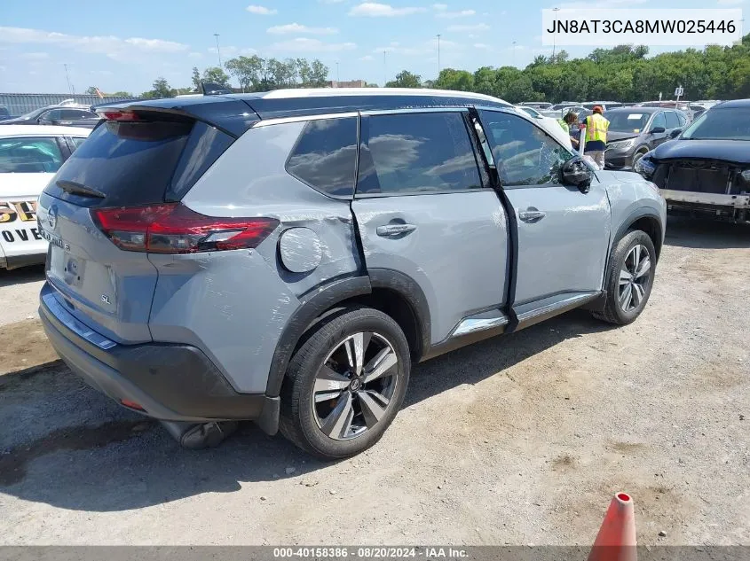 JN8AT3CA8MW025446 2021 Nissan Rogue Sl Fwd