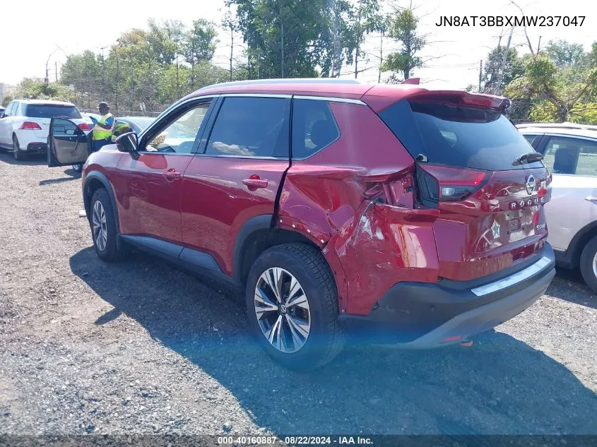 JN8AT3BBXMW237047 2021 Nissan Rogue Sv Intelligent Awd