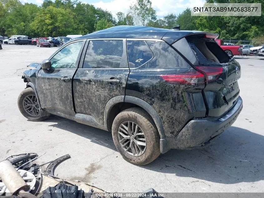 2021 Nissan Rogue S Intelligent Awd VIN: 5N1AT3AB9MC683877 Lot: 40161535