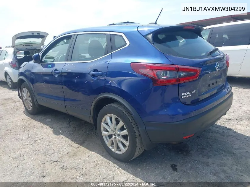 2021 Nissan Rogue Sport S Fwd Xtronic Cvt VIN: JN1BJ1AVXMW304299 Lot: 40172175