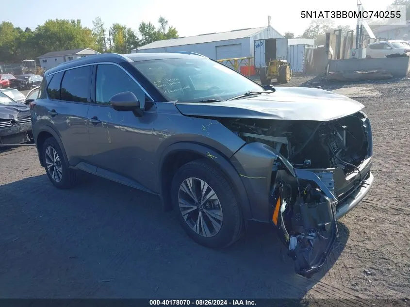 2021 Nissan Rogue Sv Intelligent Awd VIN: 5N1AT3BB0MC740255 Lot: 40178070