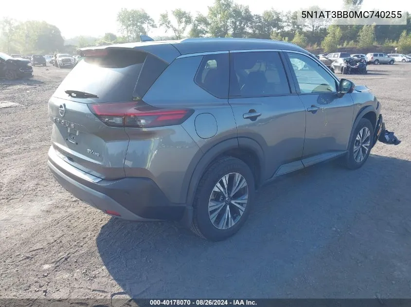 5N1AT3BB0MC740255 2021 Nissan Rogue Sv Intelligent Awd