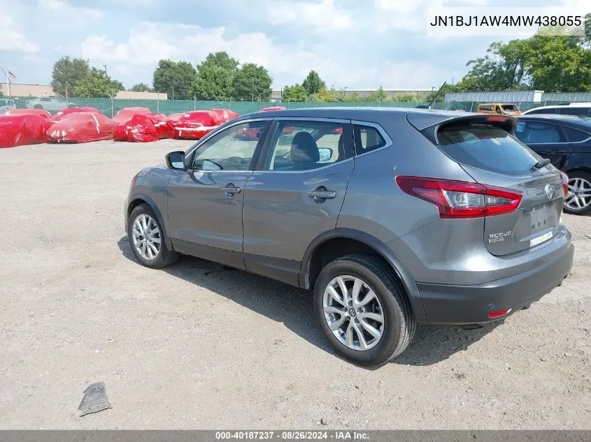 JN1BJ1AW4MW438055 2021 Nissan Rogue Sport S Awd Xtronic Cvt