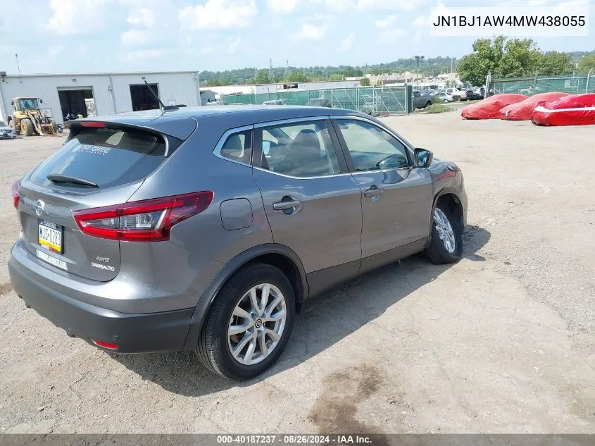 2021 Nissan Rogue Sport S Awd Xtronic Cvt VIN: JN1BJ1AW4MW438055 Lot: 40187237