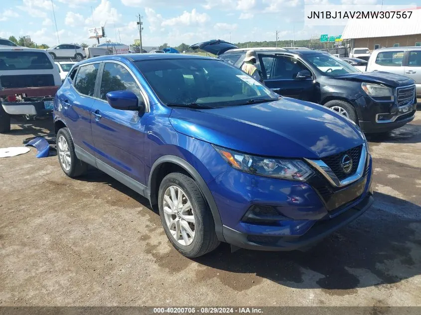 2021 Nissan Rogue Sport S VIN: JN1BJ1AV2MW307567 Lot: 40200705