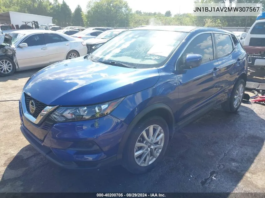 2021 Nissan Rogue Sport S VIN: JN1BJ1AV2MW307567 Lot: 40200705