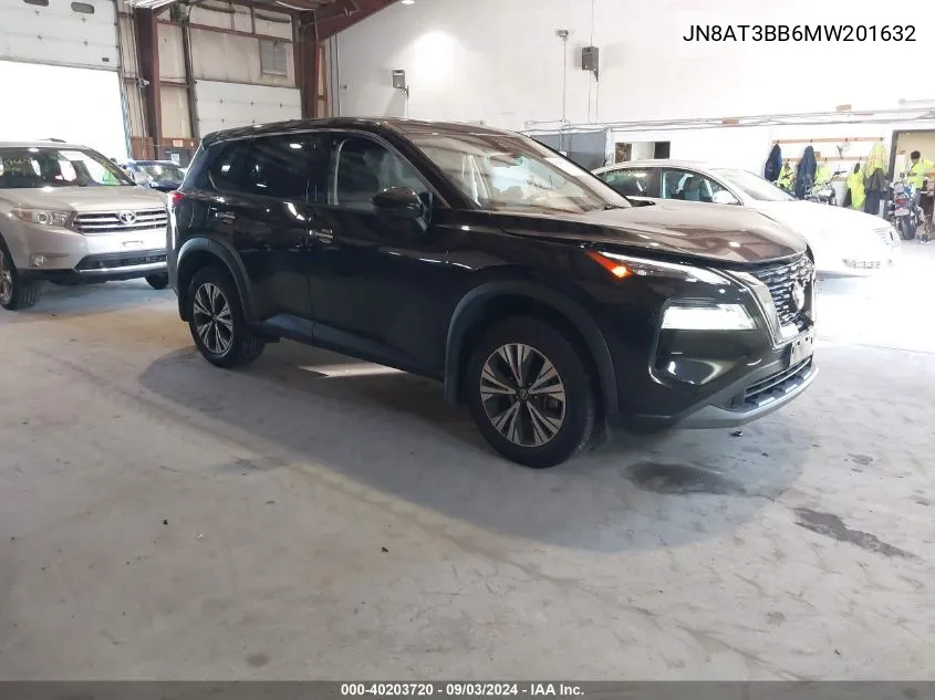 2021 Nissan Rogue Sv Intelligent Awd VIN: JN8AT3BB6MW201632 Lot: 40203720