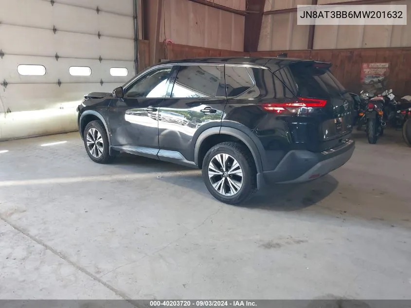 2021 Nissan Rogue Sv Intelligent Awd VIN: JN8AT3BB6MW201632 Lot: 40203720