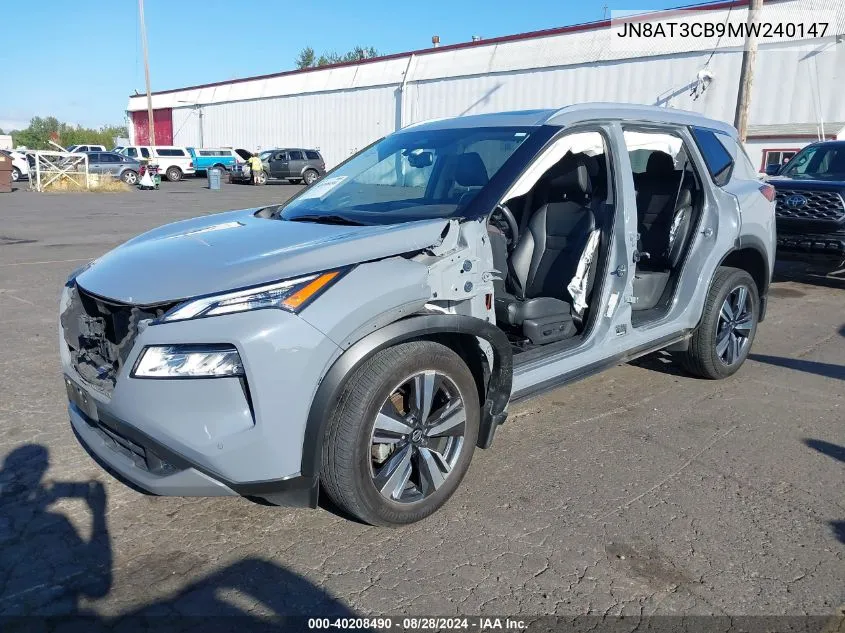 2021 Nissan Rogue Sl Intelligent Awd VIN: JN8AT3CB9MW240147 Lot: 40208490