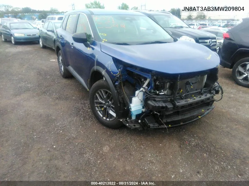 JN8AT3AB3MW209804 2021 Nissan Rogue S Intelligent Awd