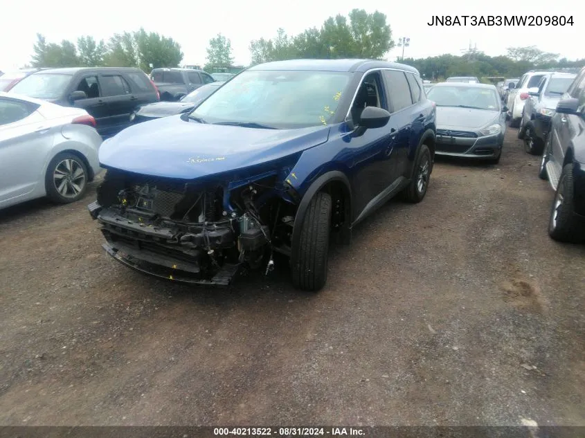 JN8AT3AB3MW209804 2021 Nissan Rogue S Intelligent Awd