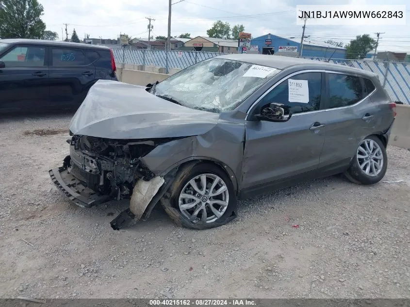 2021 Nissan Rogue Sport S Awd Xtronic Cvt VIN: JN1BJ1AW9MW662843 Lot: 40215162