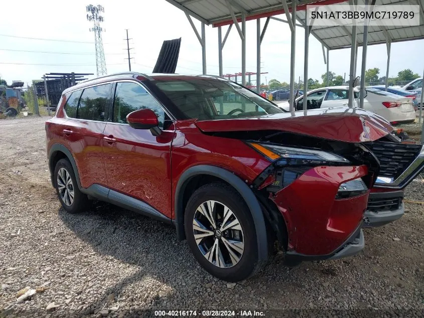 2021 Nissan Rogue Sv Intelligent Awd VIN: 5N1AT3BB9MC719789 Lot: 40216174