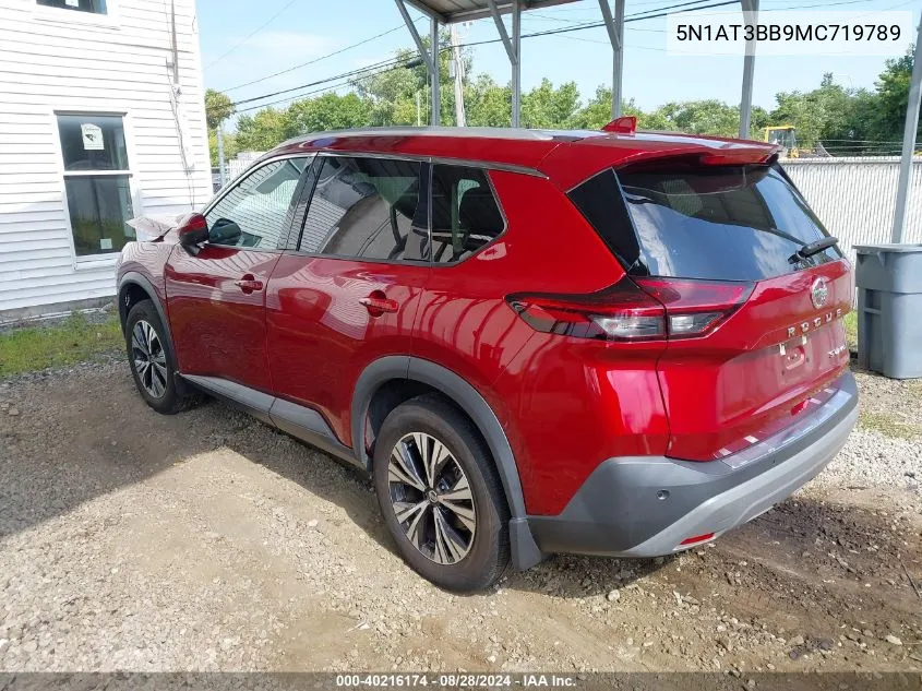 5N1AT3BB9MC719789 2021 Nissan Rogue Sv Intelligent Awd