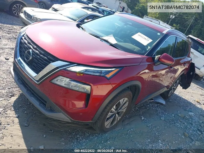 2021 Nissan Rogue Sv Fwd VIN: 5N1AT3BA9MC782074 Lot: 40222822