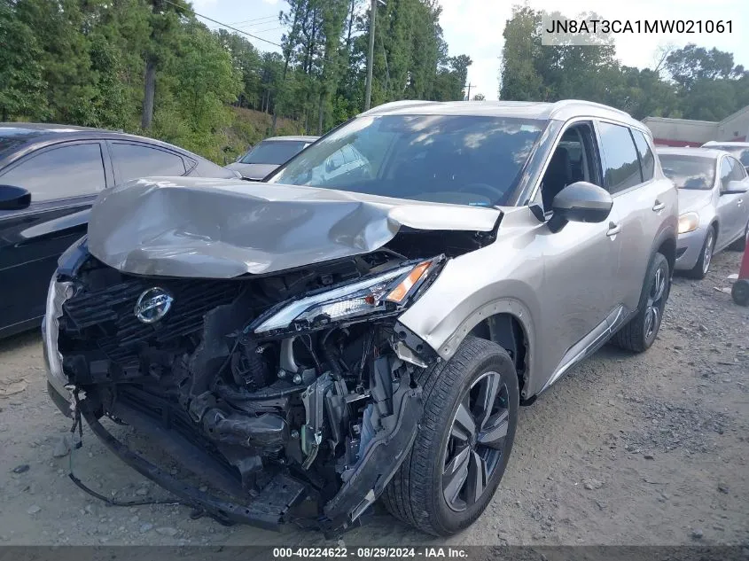 2021 Nissan Rogue Sl Fwd VIN: JN8AT3CA1MW021061 Lot: 40224622