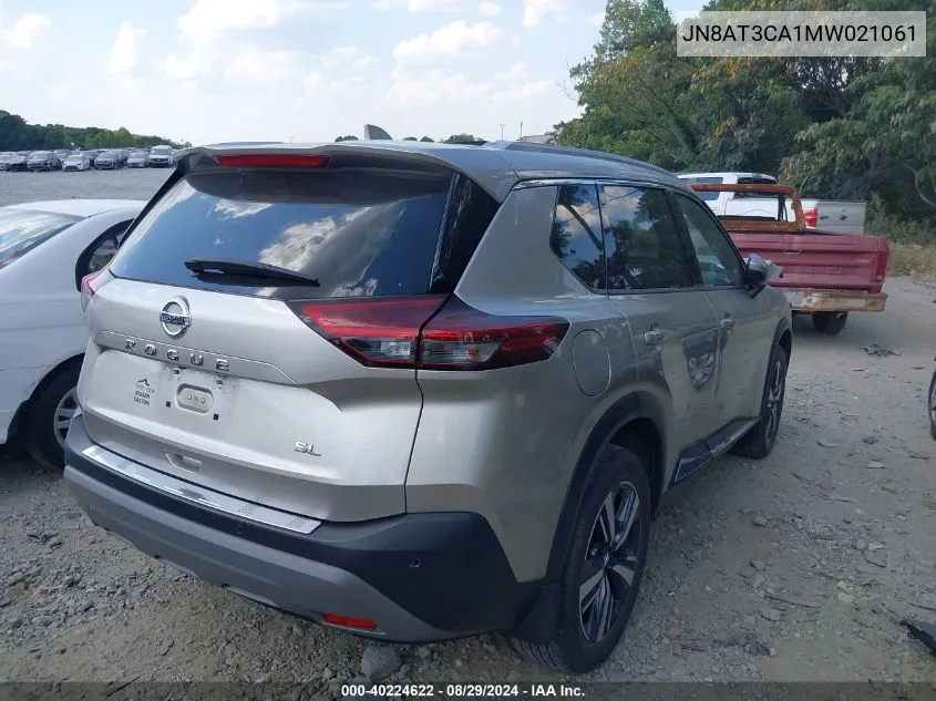 2021 Nissan Rogue Sl Fwd VIN: JN8AT3CA1MW021061 Lot: 40224622