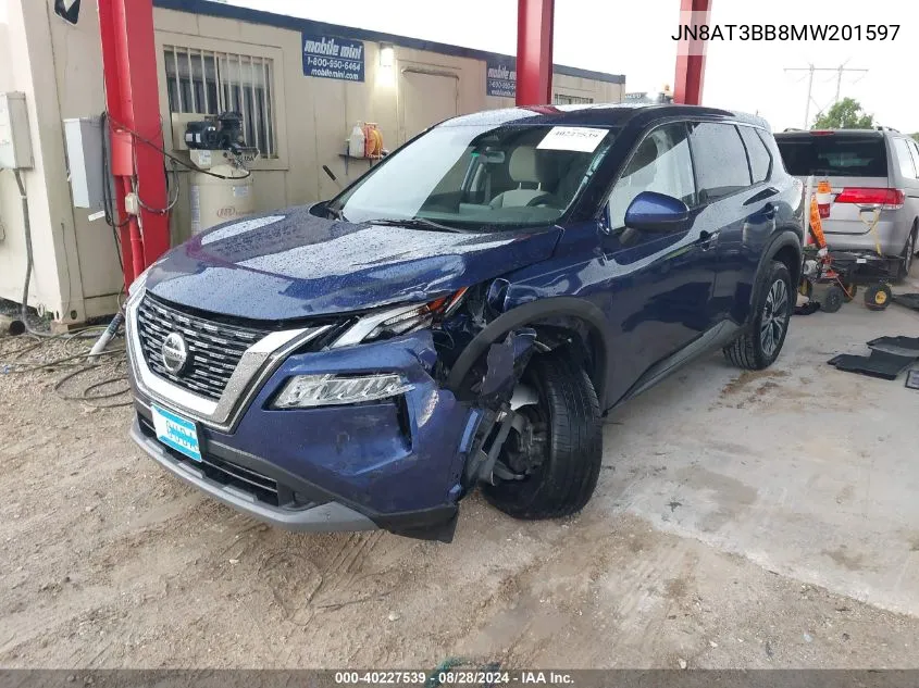 JN8AT3BB8MW201597 2021 Nissan Rogue Sv Intelligent Awd