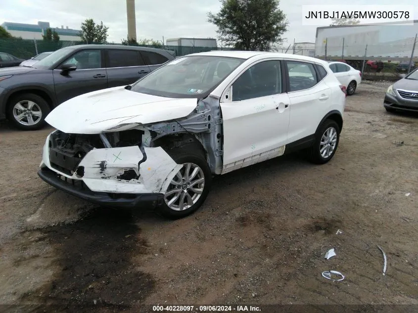 2021 Nissan Rogue Sport S Fwd Xtronic Cvt VIN: JN1BJ1AV5MW300578 Lot: 40228097