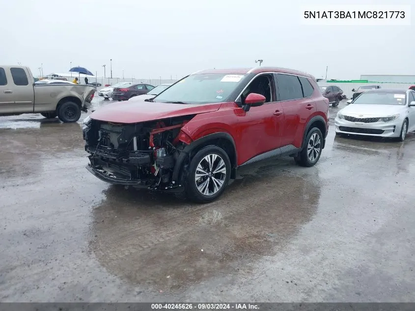 2021 Nissan Rogue Sv Fwd VIN: 5N1AT3BA1MC821773 Lot: 40245626