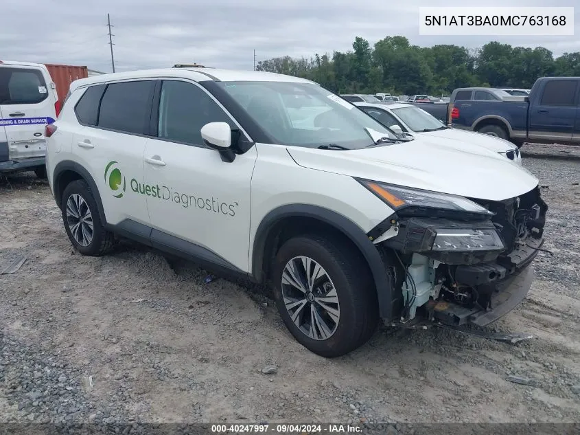 2021 Nissan Rogue Sv Fwd VIN: 5N1AT3BA0MC763168 Lot: 40247997