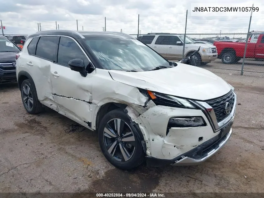 JN8AT3DC3MW105799 2021 Nissan Rogue Platinum Fwd