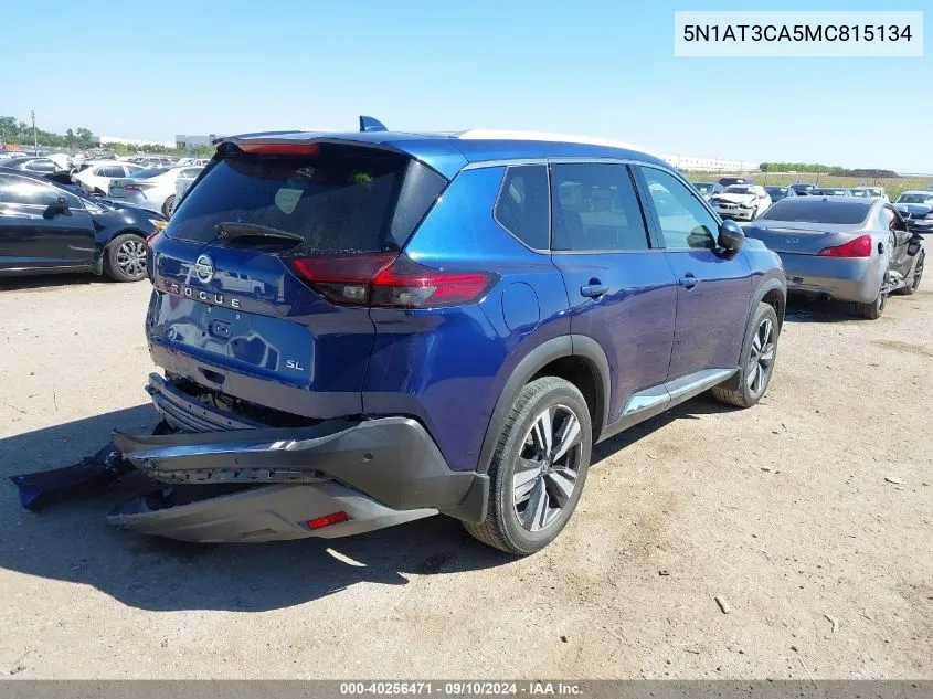 2021 Nissan Rogue Sl VIN: 5N1AT3CA5MC815134 Lot: 40256471