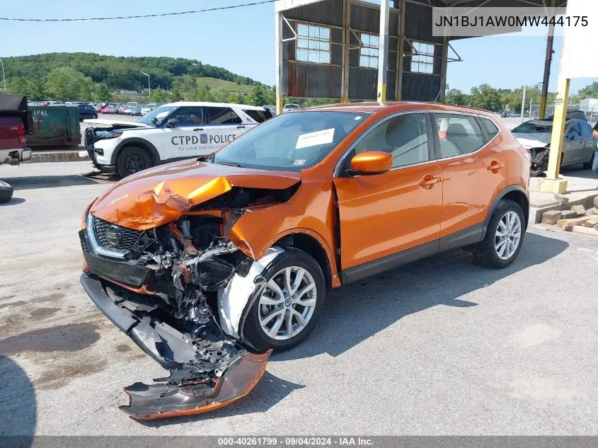 2021 Nissan Rogue Sport S Awd Xtronic Cvt VIN: JN1BJ1AW0MW444175 Lot: 40261799