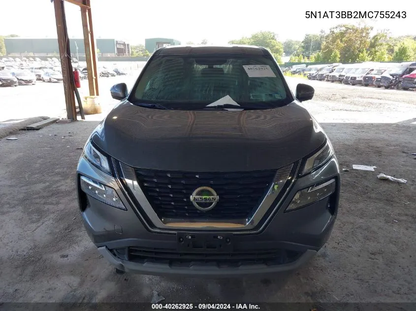 2021 Nissan Rogue Sv Intelligent Awd VIN: 5N1AT3BB2MC755243 Lot: 40262925