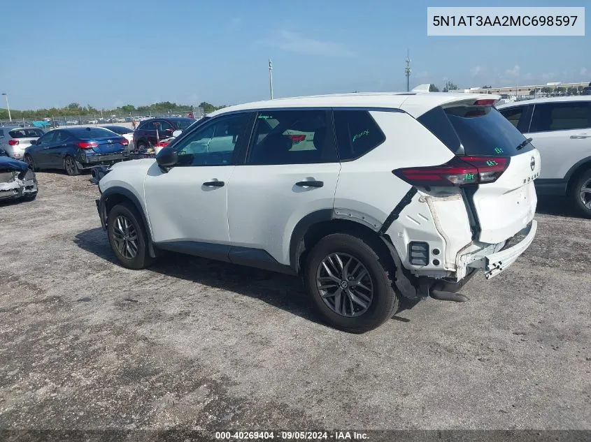 5N1AT3AA2MC698597 2021 Nissan Rogue S