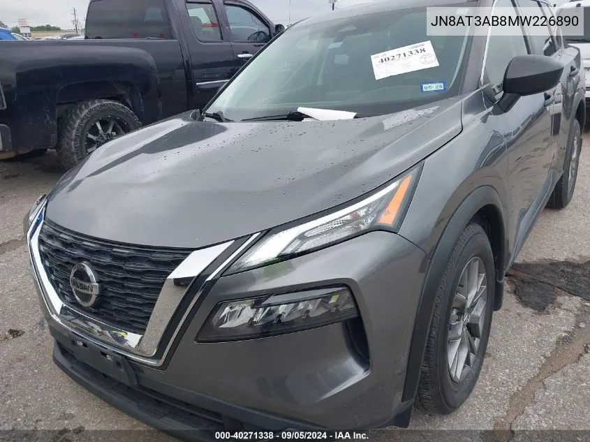 2021 Nissan Rogue S VIN: JN8AT3AB8MW226890 Lot: 40271338