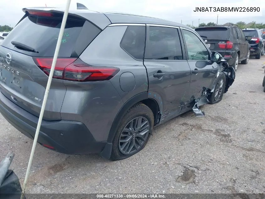 JN8AT3AB8MW226890 2021 Nissan Rogue S