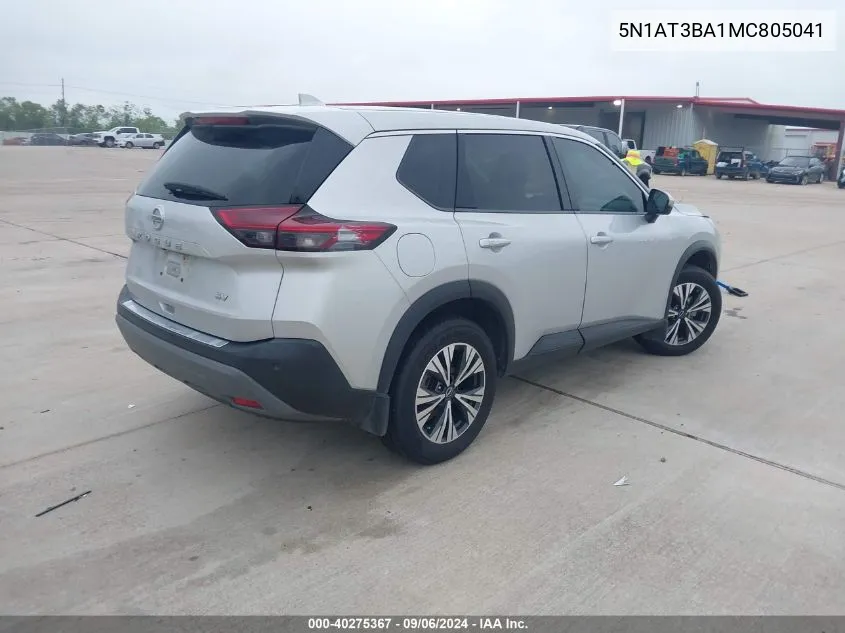 2021 Nissan Rogue Sv Fwd VIN: 5N1AT3BA1MC805041 Lot: 40275367