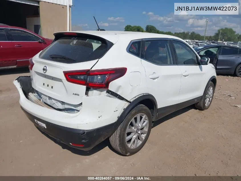 2021 Nissan Rogue Sport S Awd Xtronic Cvt VIN: JN1BJ1AW3MW422073 Lot: 40284057