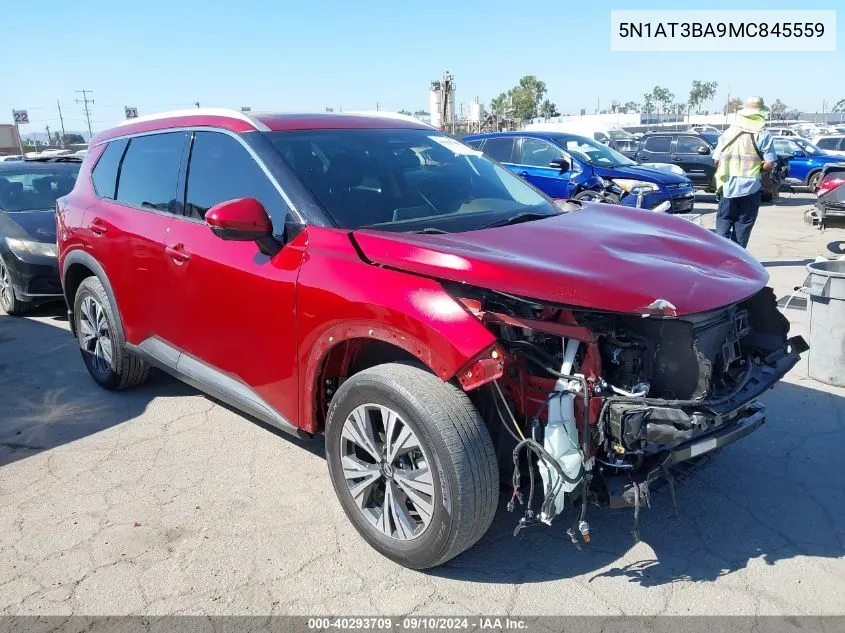 2021 Nissan Rogue Sv VIN: 5N1AT3BA9MC845559 Lot: 40293709