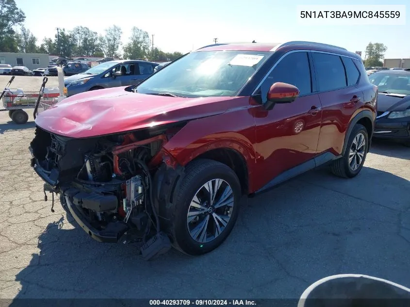 2021 Nissan Rogue Sv VIN: 5N1AT3BA9MC845559 Lot: 40293709