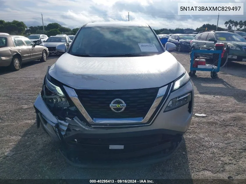 2021 Nissan Rogue Sv VIN: 5N1AT3BAXMC829497 Lot: 40295413