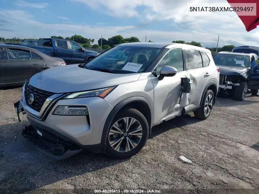 2021 Nissan Rogue Sv VIN: 5N1AT3BAXMC829497 Lot: 40295413