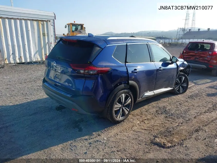 2021 Nissan Rogue Sl Intelligent Awd VIN: JN8AT3CB7MW210077 Lot: 40300191