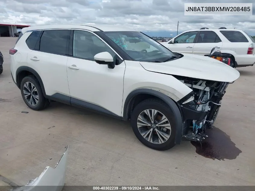 2021 Nissan Rogue Sv Intelligent Awd VIN: JN8AT3BBXMW208485 Lot: 40302239