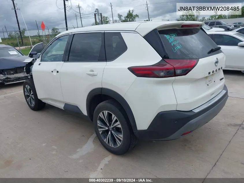 2021 Nissan Rogue Sv Intelligent Awd VIN: JN8AT3BBXMW208485 Lot: 40302239