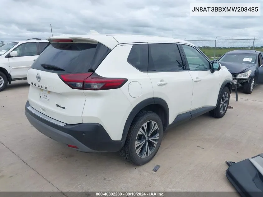 2021 Nissan Rogue Sv Intelligent Awd VIN: JN8AT3BBXMW208485 Lot: 40302239