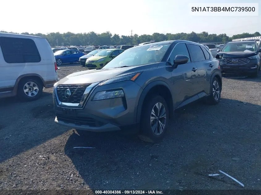 2021 Nissan Rogue Sv Intelligent Awd VIN: 5N1AT3BB4MC739500 Lot: 40304386