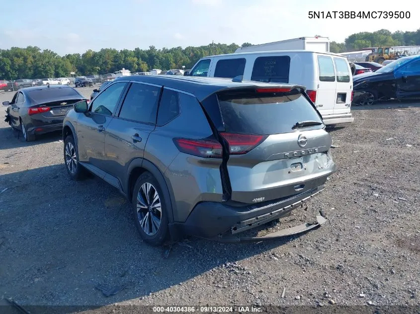 2021 Nissan Rogue Sv Intelligent Awd VIN: 5N1AT3BB4MC739500 Lot: 40304386