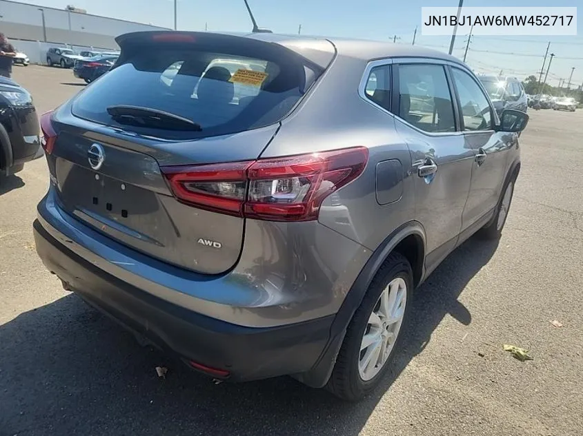 2021 Nissan Rogue Sport S VIN: JN1BJ1AW6MW452717 Lot: 40304588