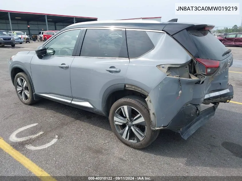 JN8AT3CA0MW019219 2021 Nissan Rogue Sl Fwd