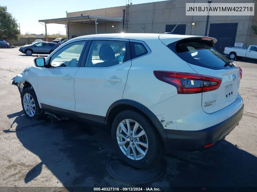 2021 Nissan Rogue Sport S Awd Xtronic Cvt VIN: JN1BJ1AW1MW422718 Lot: 40327316