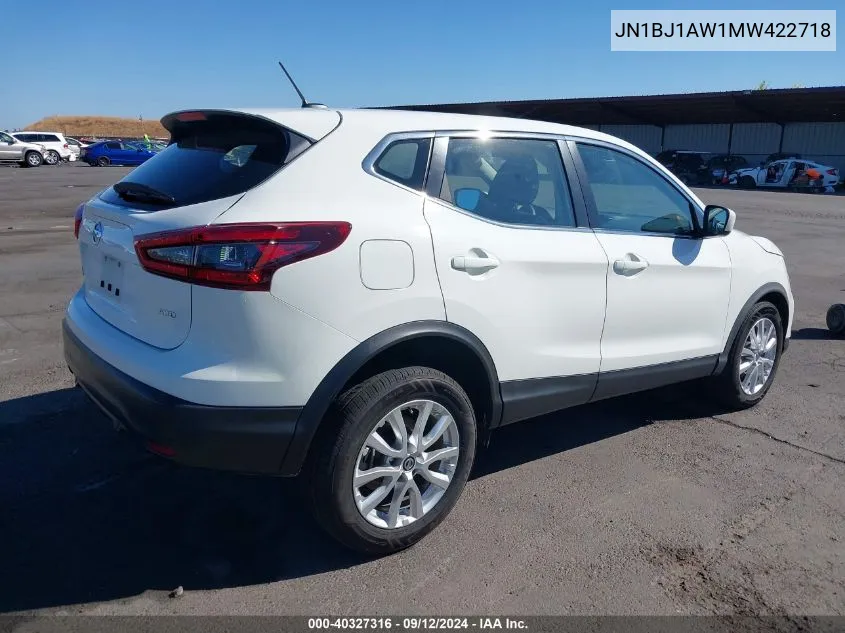 2021 Nissan Rogue Sport S Awd Xtronic Cvt VIN: JN1BJ1AW1MW422718 Lot: 40327316