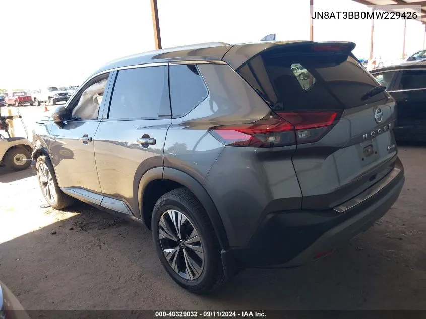 JN8AT3BB0MW229426 2021 Nissan Rogue Sv Intelligent Awd